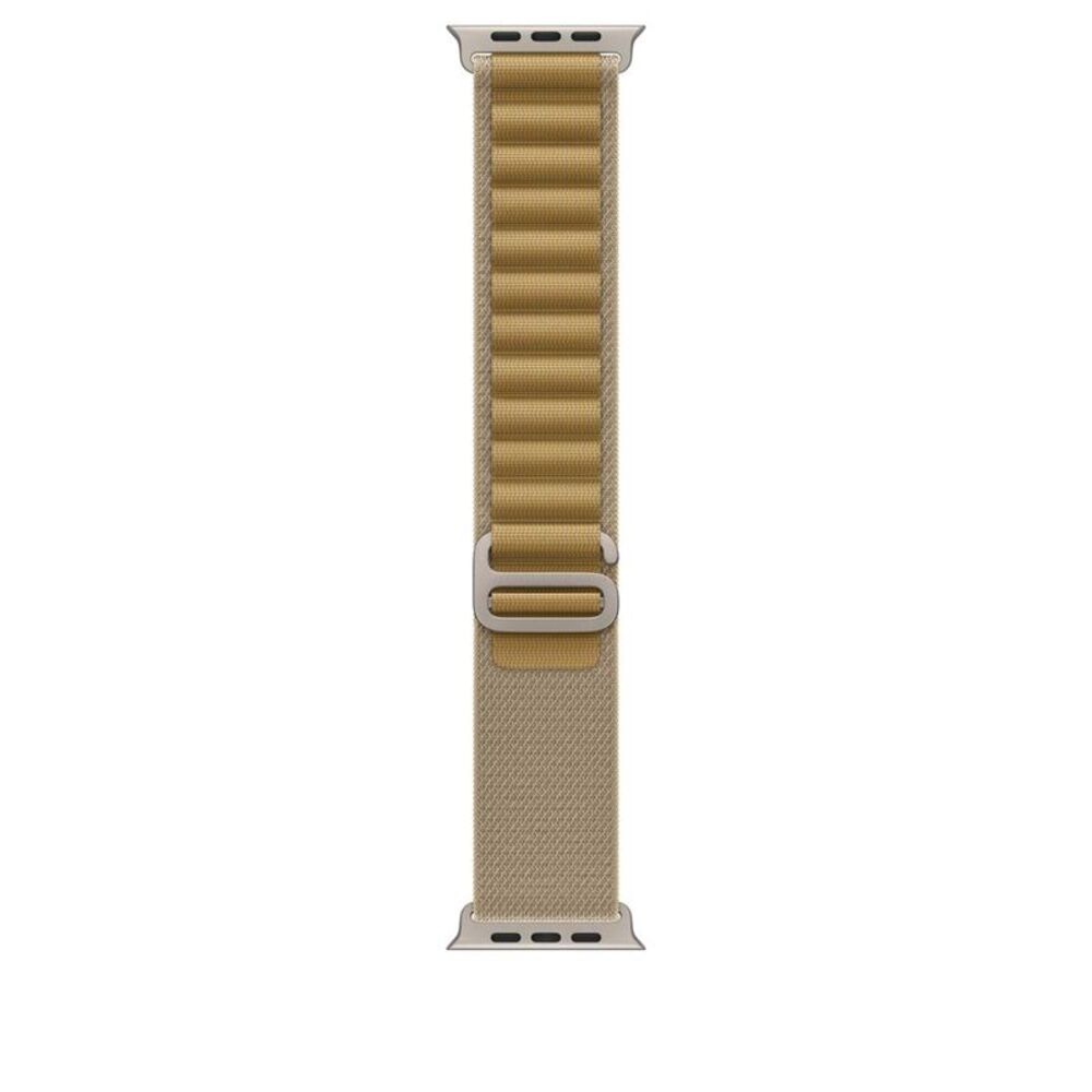Apple 49mm Tan Alpine Loop - Medium - Natural Titanium Finish